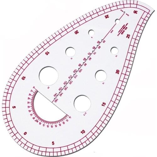 Peach type Radian ruler multi-function type curve Armhole Ruler 6460 round hole opening ruler