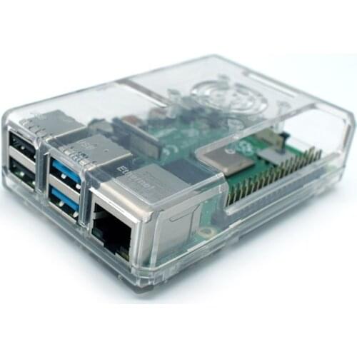 Custom white Transparent Alec Raspberry Pi 4 Case With fan,Simple and easy to install