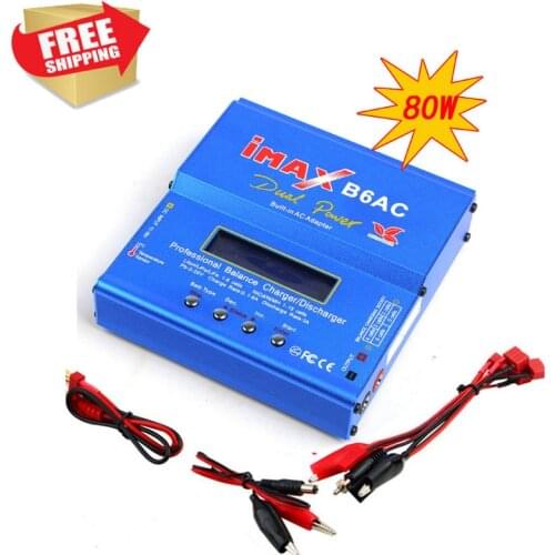 RC Toy IMAX B6 AC 80W B6AC Lipo NiMH 3S 4S 5S RC Battery Balance Charger EU US AU UK plug power supply cable