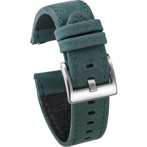 Hemsut Genuine Leather Watch bands Bracelet Quick Release Light Blue Calf Replacement Watch Strap For Women Men 18 20mm 22mm