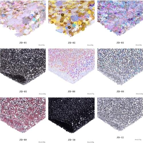Shining Diamond Nail Art Table Mat Hand Rests Salon Practice Cussion Glitter Foldable Washable Pad Manicure Display Tool