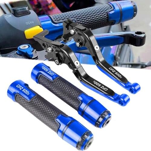 Motorcycle Folding Extendable Brakes Clutch Lever Handle Grips End For KAWASAKI GPZ500S GPZ 500 S 1990-2009 2008 2007 2006 2005