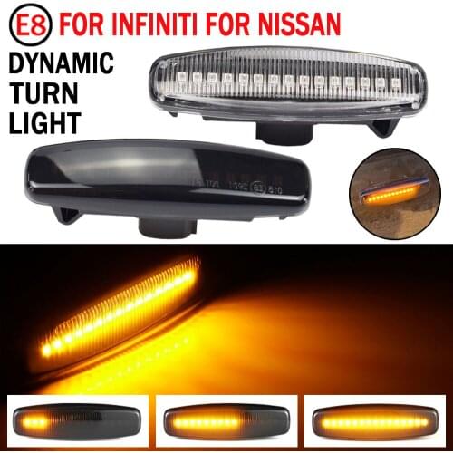 2pcs Amber Side Marker Lights Turn Signal Lights LED Indicator For Infiniti M35 M37 M45 M56 Q40 Q60 Q70 QX50 QX60 QX70 FX37 FX50