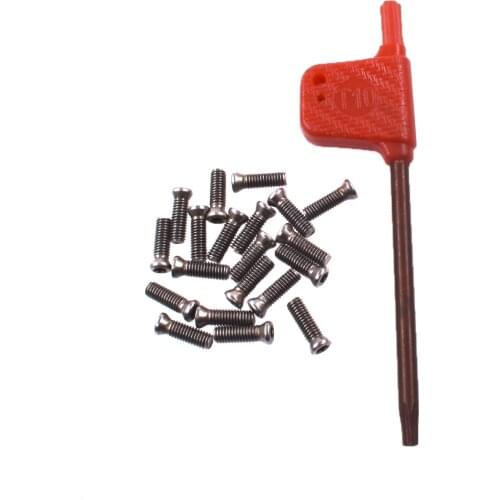 Pouvoir 20pcs M3x10mm Alloy Steel Torx Screws For Replaces Carbide Insert CNC Lathe Tool