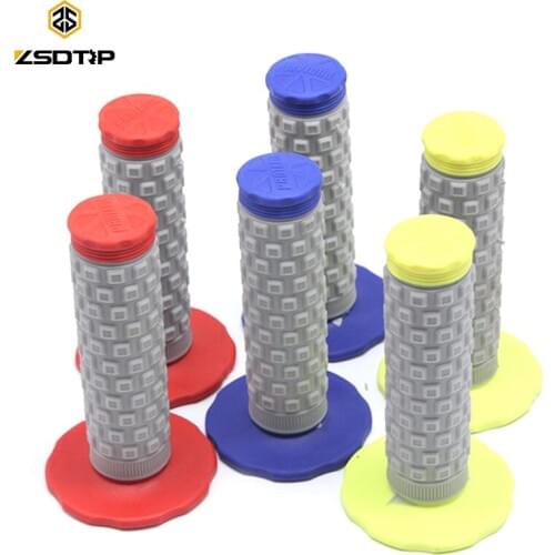ZSDTRP 1 Pair 7/8" Universal Motorcycle Grips Grid Hand Grips for Dirt Bike Motocross Honda Kawasaki Suzuki Yamaha