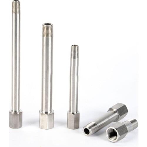 1/8" 1/4" BSP Female To Male x 50/75/100/150mm Length 304 Stainless Steel Coupling Coupler Connector Water Gas Oil