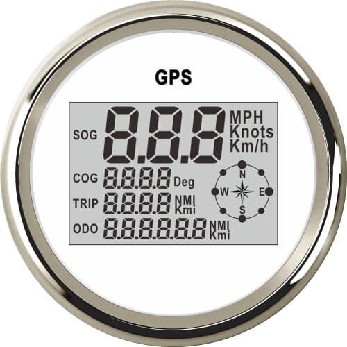 1pc Automotive 85mm Digital GPS Speedometers 0-999Km/h MPH Knots Marine Speed Odometers Trip Meters Red Backlight 9-32v COG SOG