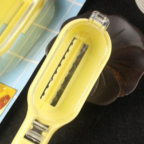 1pcs with cover scraper scales Fish Skin Brush Fast Remove Fish Scale Fish Scaler Cleaning Tools Kitchen Cooking Accessorie