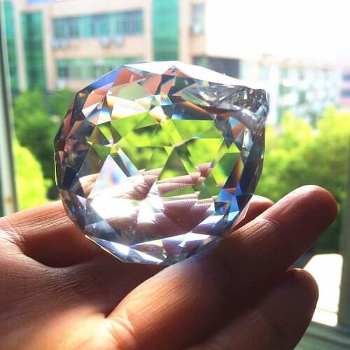 20PCS/lot,Free shipping 50mm crystal faceted ball,crystal chandelier ball parts for wedding& fengshui products ,X-MAS decoration