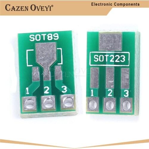 20pcs/lot SOT89 SOT223 to DIP PCB Transfer Board DIP Pin Board Pitch Adapter keysets In Stock