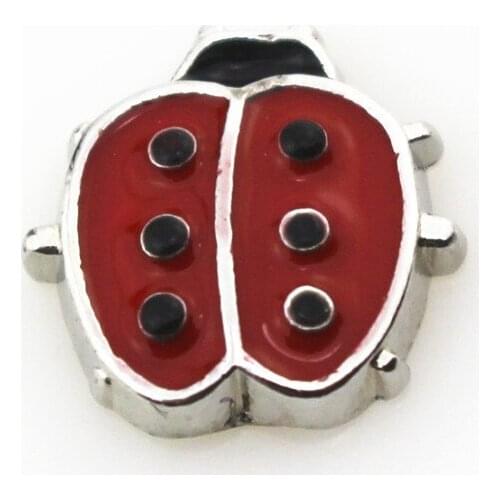 20pcs Ladybug Floating Charms Suitable for Floating Locket Jewelry Pendant Necklace Snails Insect Charms