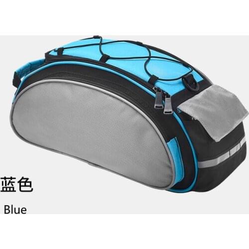 13L Bike Rack Bag, Large Capacity Waterproof Cycling Detachable Strap, Rear Frame with Reflective Strips Bicycle Accessories