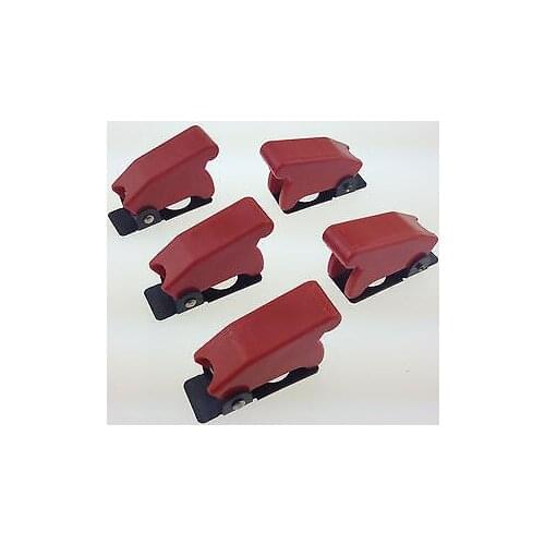 Baomain 10Pcs 12mm Mount Dia. Red Safety Flip Cover for Toggle Switch