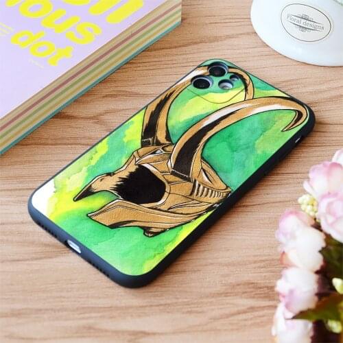 For iPhone Loki Helmet Print Soft Matt Apple iPhone Case 6 7 8 11 12 Plus Pro X XR XS MAX SE
