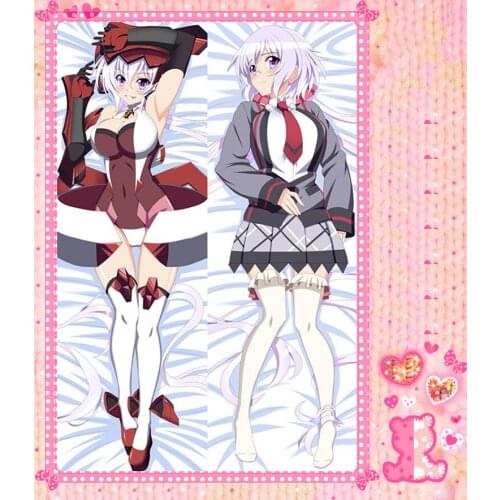 Anime Cartoon senki zesshou symphogear Double-Sided Bolster Hugging Pillow Case Pillow Cover Pillowcase Peach Skin 2 Way No.7053