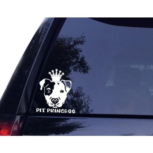 Black/Sliver PITBULL Pit Bull Dog Terrier Vinyl Car Body Decal, Laptop Decal, Car Window Wall Sticker S663
