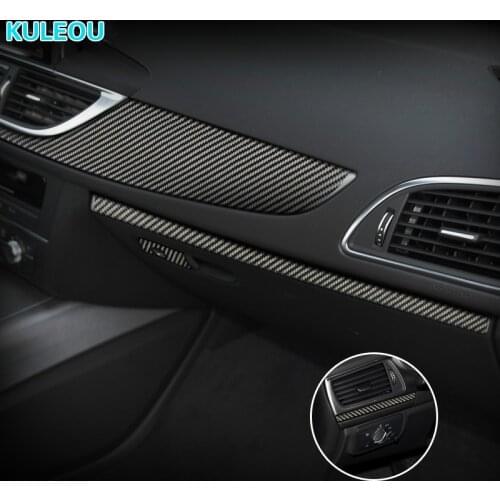 For Audi A6 C7Accessories Center Console Carbon Fiber Interior Car Dashboard Decoration Strip Panel Car-Styling Sticker2011-2018