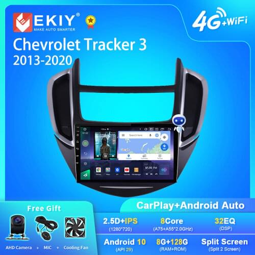 EKIY Android Car Radio For Chevrolet Tracker 3 2013 - 2020 Navi GPS 1280*720 IPS DSP Carplay Multimedia Player Auto Stereo DVD