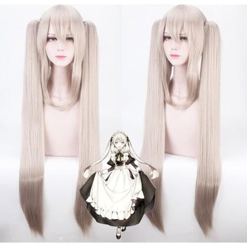 FGO Fate Grand Order Cosplay Wig Marie Antoinette Long Straight Ponytails Synthetic Hair for Adult Synthetic Hair Wigs + Wig Cap