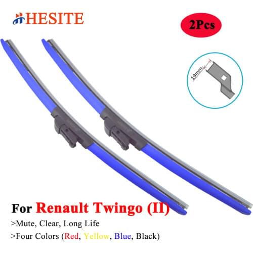 Colorful Frameless Hybrid Car Windshield Wipers For Renault Twingo 1 2 3 RS I II III MK1 MK2 Model Accessories 2000-2020 24"+16"