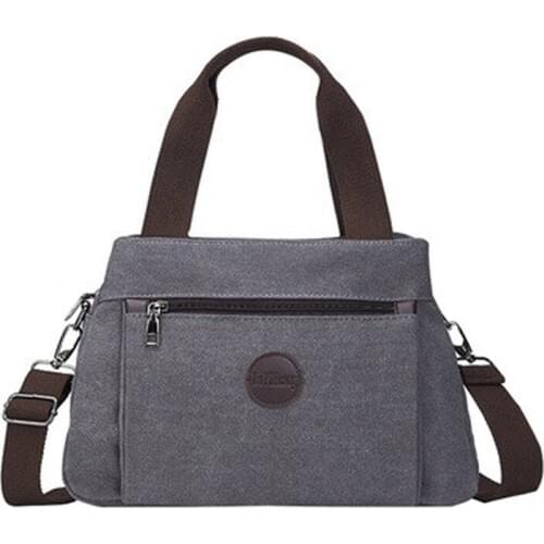 Woman Canvas Handbags Casual lady Hobos Single Shoulder Bags Girls Crossbody Pack Vintage Solid Multi-pocket Ladies Totes Bolsas