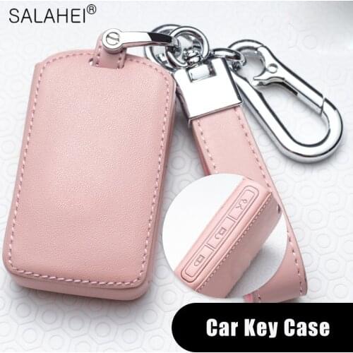 Leather Car Key Cover Case For Volvo XC40 XC60 S90 XC90 V90 2017 2018 T5 T6 2015 2016 T8 Protection Keychain Auto Remote Styling