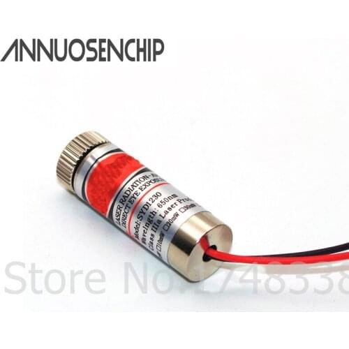 650nm 5mW Red Line Laser Module Head Glass Lens Focusable Industrial Class Grade 3V 5V