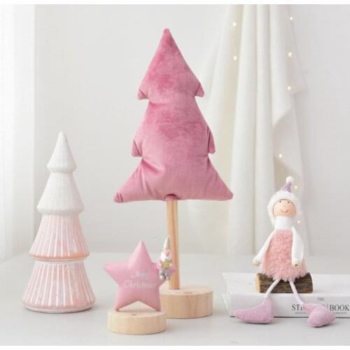 Girl favorite Christmas Tree Pendant New Year Decor for Girls INS Style Mini Pink Hanging Ornament for Home Xmas Decoration DF40