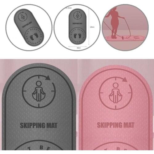 Soft Safe Jump Rope Exercise Cushioning Mute Yoga Mat TPE Skipping Mat Multifunctional for Bedroom