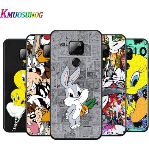 Bunny Bird Duffy Duck For Huawei Mate 10 20 20X(5G) 30 40 40RS Nova5i PRO Lite Plus Black Soft Phone Case