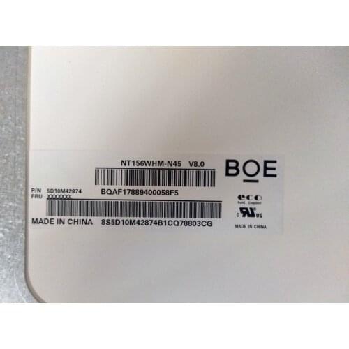 NT156WHM-N45 v8.0 for BOE Matte non-edged for lenovo fru 5D10M42874 NT156WHM N45 15.6'' HD Laptop LCD LED Screen Replacement V8