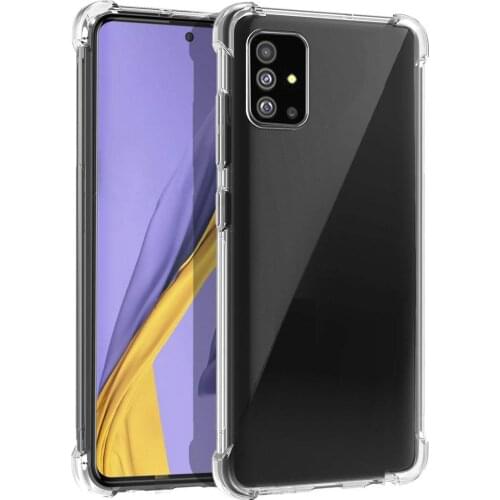 Clear Case for Samsung Galaxy A51 on 6.5'' 5G Phone Luxury Shockproof Soft Silicone Transparent tpu Back Cover for Samsung A51
