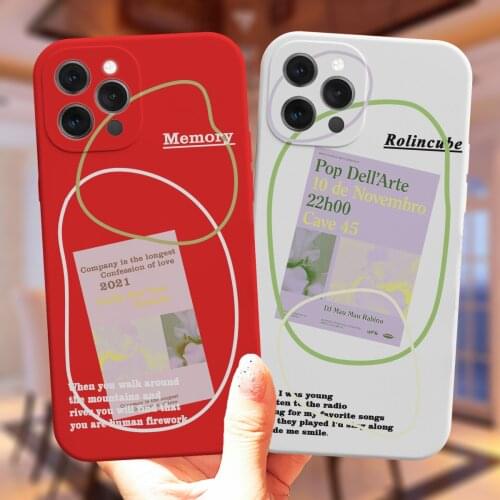 Luxury Popular Memory Rolincube Label Silicone Phone Case For iPhone 11 12 Pro XS MAX X XR 7 8 Plus Cute Candy Matte Soft Cover