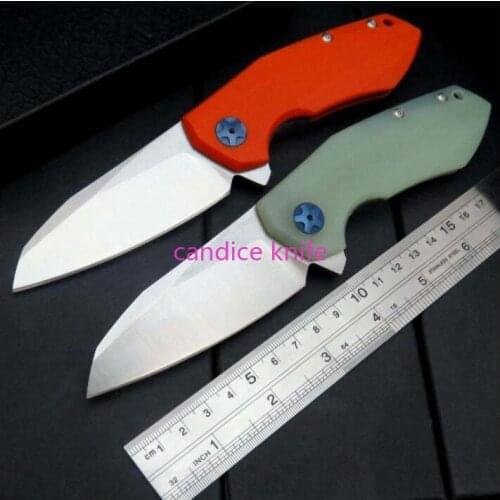 ZT Knife ZT 0456 ZT0456 Folding Knife 9cr18mov Blade G10 Handle 3 Colors Ball Bearing Pocket Tactical Hunting Fishing EDC Knives