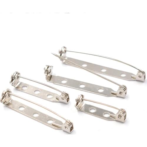 20pcs Brooch Clip Base Pins Safety Lock Pins Brooch Charms Settings DIY for Jewelry Making Handcraft Accessories Supplies