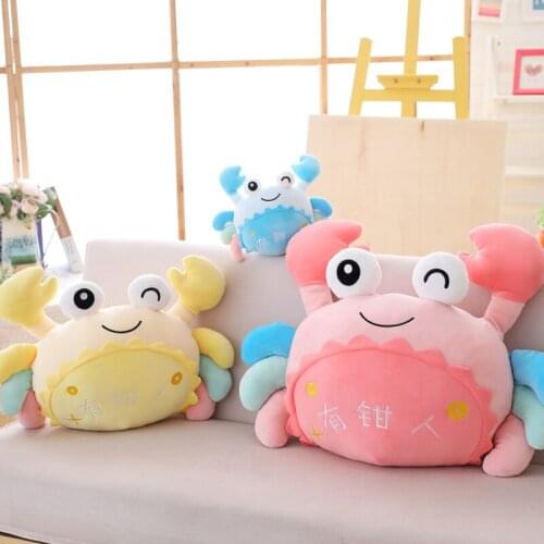 Zqswkl creative simulation crab plush toy cute cartoon down cotton pillow hugs girls children stuffed toys pillows decor home