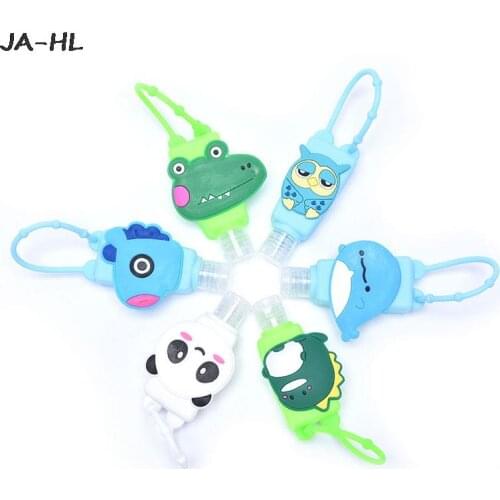 1Pcs 30ML Cartoon Trapezoid Bottle Cover Silicone Gel Case For Hand Sanitizer Hot Sale