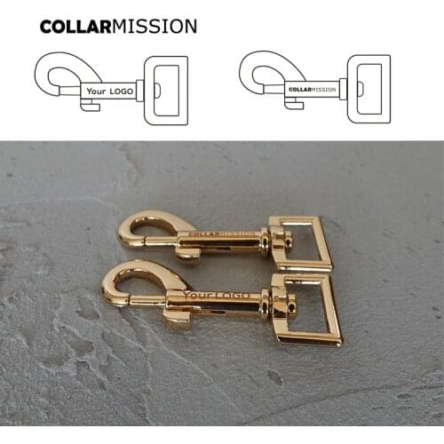 100pcs/lot Engraved buckle laser engraving buckle customize LOGO 20mm Metal dog Clasp Kirsite hook buckle PK20J02