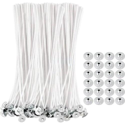 100pcs/bag Pure Cotton Core Low Smoke Candles Wicks DIY Candle Making Pre-waxed with Oil Wicks for Party Supplies 7/9/15/20cm