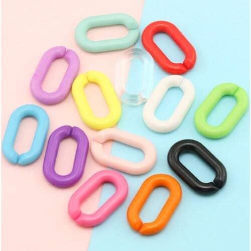 20pcs/lot Acrylic buckle beads 40*25mm Large DIY Handbag Key Strap Glasses Chains Opening Loops Accessories Acrylic Chain
