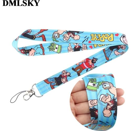 24pcs/lot DMLSKY Funny cartoon Lanyard Keychain Lanyards for keys Badge ID Mobile Phone Rope Neck Straps M4134