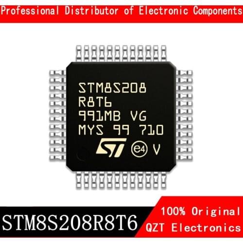 5pcs/lot new original STM8S208R8T6 STM8S208 LQFP64 microcontroller MCU In Stock