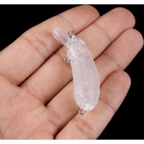 50pcs blank nude baits crank pencil Minnow bait Unpainted Lure Bodies Fishing bait