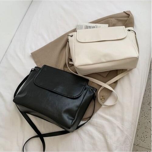 Pu Soft Leather Crossbody Bags Fashion Simple Tote Shoulder Lipstick Handbags Fall/Winter Joker Casual Messenger Satchels Female