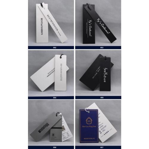 D1 OEM custom logo brand garment clothing printed paper price hang tags for clothing clothes printing swing luggage labels tags