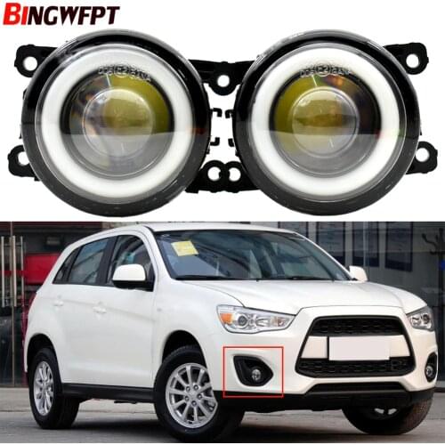 For Mitsubishi ASX 2013 2014 Car Accessories 30W LED Bulb Fog Light Angel Eye DRL Daytime Running Light H11 12V