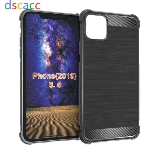 DSCACC Carbon Fiber Air Cushion TPU Case for iPhone 11 6.1 11pro 5.8 11 PRO MAX 6.5 X XS 5.8 XR 6.1 XS Max 6.5 100pcs