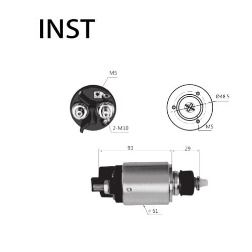 ELECTROMAGNETIC SWTICH SOLENOID FOR 12V 3.0KW 16.908.999 1825 16907979 STI4177SU STI4177UL STI9605SU STI9605WA 16915546