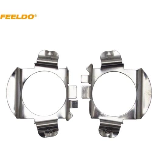 FEELDO 10pcs LED Headlight H7 Sokets Adaptor Holder For Mercedes Benz B-Class / C-Class / ML Class Ford Edge Lamp Base #5535