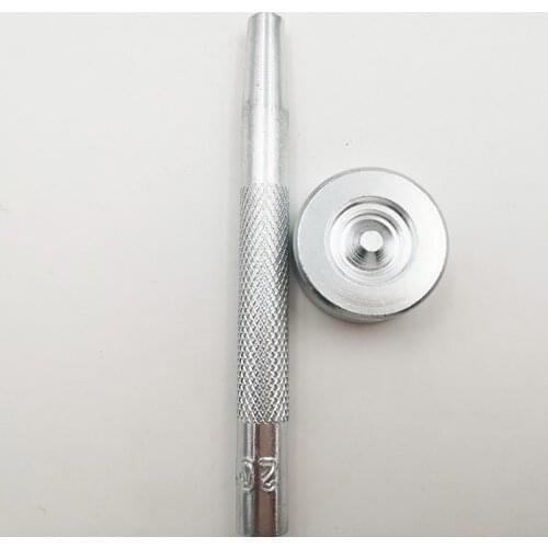 2pcs/set Punching Holes Tools Hole Punch Rivet Snap Button Setter Die Base Leather Craft Working Tool DIY Punching Holes